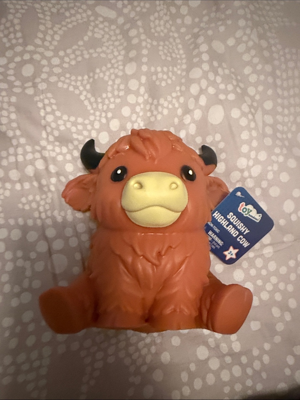 Toymendous Squishy light brown Highland Cow Toy - Stress Reliever NWT